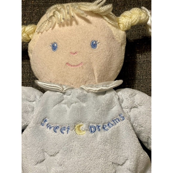 Carter's Sweet Dreams Baby Doll with Teddy Bear Blue Stars Plush 48528 2005 - Picture 4 of 5